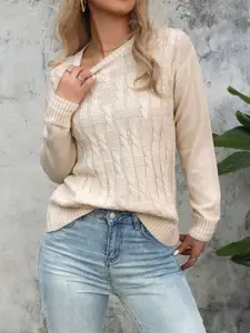 StyleCast x Revolte Women Self Design Pullover