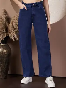 RIVI Women Jean Boyfriend Fit High-Rise Stretchable Jeans