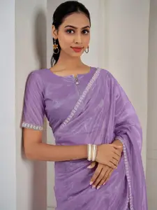 Saree mall Women Embellished Beads and Stones Net Designer Sarees