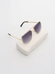 PELLE LUXUR Women Metal Sunglasses with UV Protected Lens PL25GS402