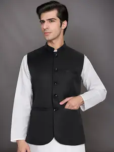 Moda Rapido Satin  Mandarin Collar Nehru Jacket