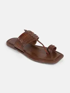 Mochi Men Leather Comfort One Toe Sandals