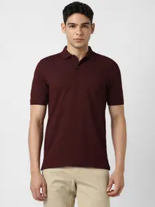 Van Heusen Men Solid Polo Collar Slim Fit T-shirt