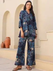 all about you Floral Printed Top & Trousers Co-Ords