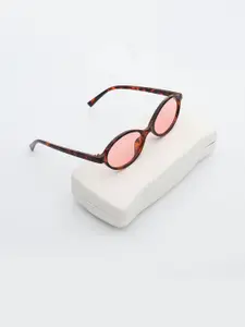 PELLE LUXUR Women Oval Sunglasses with UV Protected Lens PL25GS188