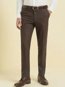 Allen Solly Sport Men Textured Slim Fit Formal Trousers