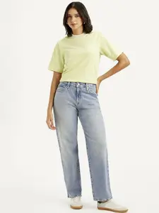 Levis Women Comfort Relaxed Fit Mid-Rise Light Fade Stretchable Jeans