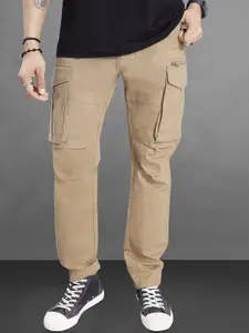 DIVISIVE Men Relaxed Straight Leg Easy Wash Cargos Trousers