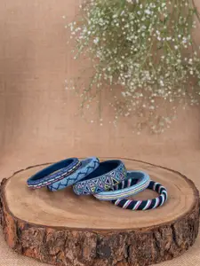 Taasha Craft Spectrum Set Of 5 Thread Bangles