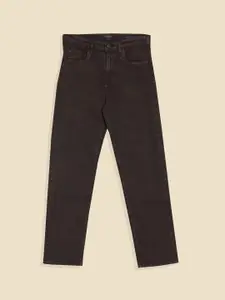 Allen Solly Junior Allen Solly Kids-Boys Brown Regular Fit Mid-Rise Jeans