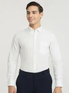 Raymond Chambray Pattern Printed Cutaway Collar Formal Shirt