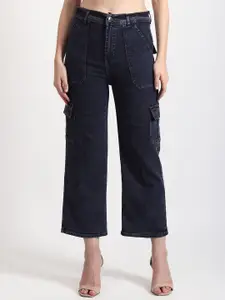 TYFFYN Women Flared High-Rise Highly Distressed Stretchable Jeans