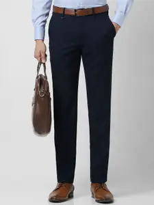 Van Heusen Men Slim Fit Mid-Rise Formal Trousers