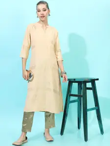 Vishudh Women Ethnic Motifs Printed Daily Straight Kurta