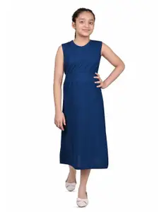 BAESD Women Solid Fit & Flare Midi Dress