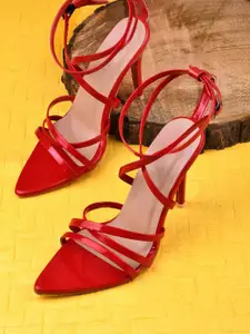 Try Me Party Slim Heeled Sandals with Buckles