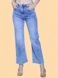 DressBerry Women Bootilicious High-Rise Heavy Fade Stretchable Bootcut Jeans