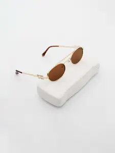 PELLE LUXUR Women Round Sunglasses with UV Protected Lens PL25GS01