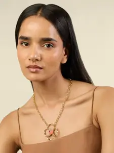 Isharya 18Kt Gold-Plated Crystals Studded Necklace