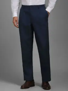 Louis Philippe Men Pleated Formal Trousers