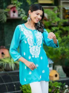 Rangreza Ethnic Women Marigold Short Kurta