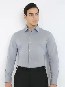 Raymond Printed Pure Cotton Slim-Fit Formal Shirt