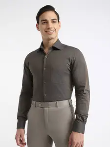 Raymond Structure Pattern Printed Contemporary Fit Cutaway Collar Formal Shirt