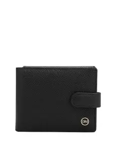 Da Milano Men Textured Leather Money Clip