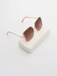 PELLE LUXUR Women Oversized with UV Protected Lens Sunglasses  PL25GS394