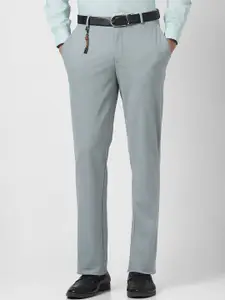 V Dot Men Slim Fit Solid Regular Trousers