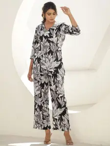 all about you Floral Printed Top With Trousers Co-Ords