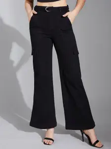 Life With Pockets Women Wide Leg High-Rise Heavy Fade Stretchable Jeans