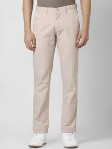 Van Heusen Sport Men Textured Striped Slim Fit Trousers
