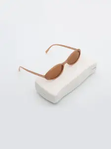 PELLE LUXUR Women Oval Sunglasses with UV Protected Lens PL25GS177