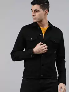 KLIZEN Men Denim Jacket with Patchwork