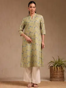 Soch Women Floral Printed Festive Cotton Straight Kurta