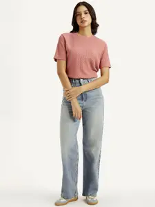 Levis Women Loose Relaxed Fit High-Rise Light Fade Stretchable Jeans