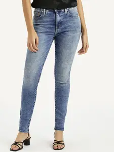 Levis Women Skinny Fit High-Rise Heavy Fade Stretchable Jeans