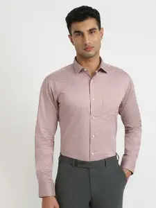 Park Avenue Men Slim Fit Geometric Printed Pure Cotton Formal Shirt