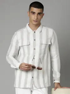Kook N Keech Men Standard  Striped Casual Shirt