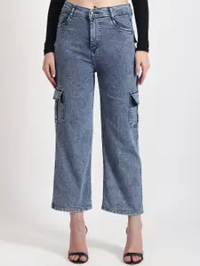 TYFFYN Women Flared High-Rise Highly Distressed Stretchable Jeans