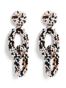 Priyaasi Contemporary Artificial Stones And Beads Chandelier Drop Earrings