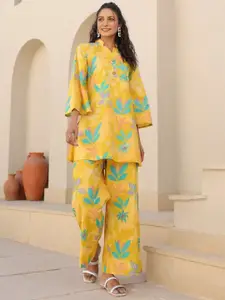 all about you Printed Top With Trousers Co-Ords