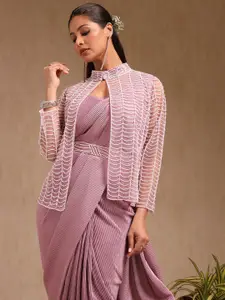 Soch Solid Beads And Stones Ready to Wear Saree