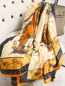 QUECY Women Kalamkari Print Scarf
