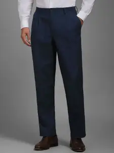Louis Philippe Men Pleated Formal Trousers
