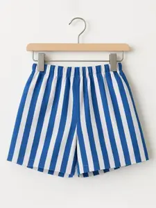 BAESD Girls Striped Technology Regular Shorts