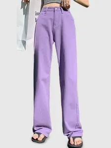 Outzidr Women Mid-Rise Straight Denim