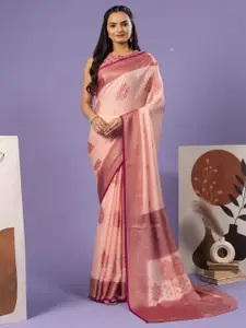 RACHNA Women Ethnic Motifs Printed Brasso Banarasi Saree