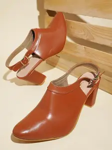 Try Me Block Sandals with Buckles